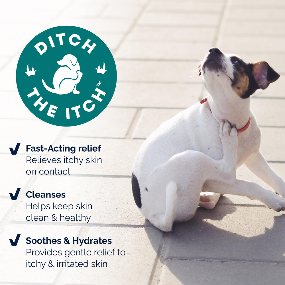 Vetnique Dermabliss wipes used on a cat for allergy relief