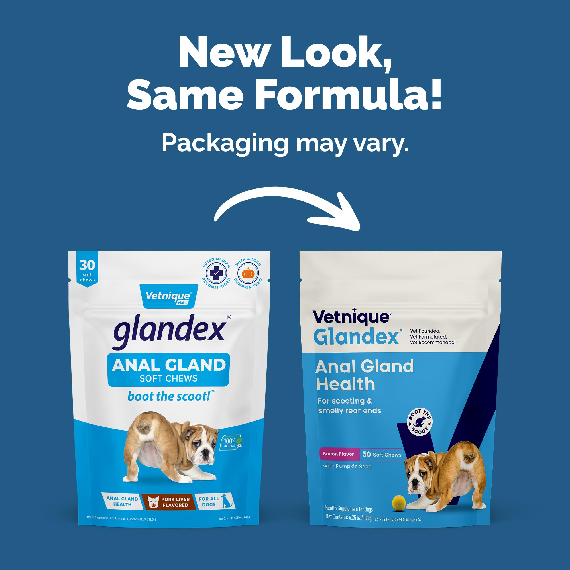 Vetnique Glandex bacon-flavor treats for dogs provide a tasty daily supplement.