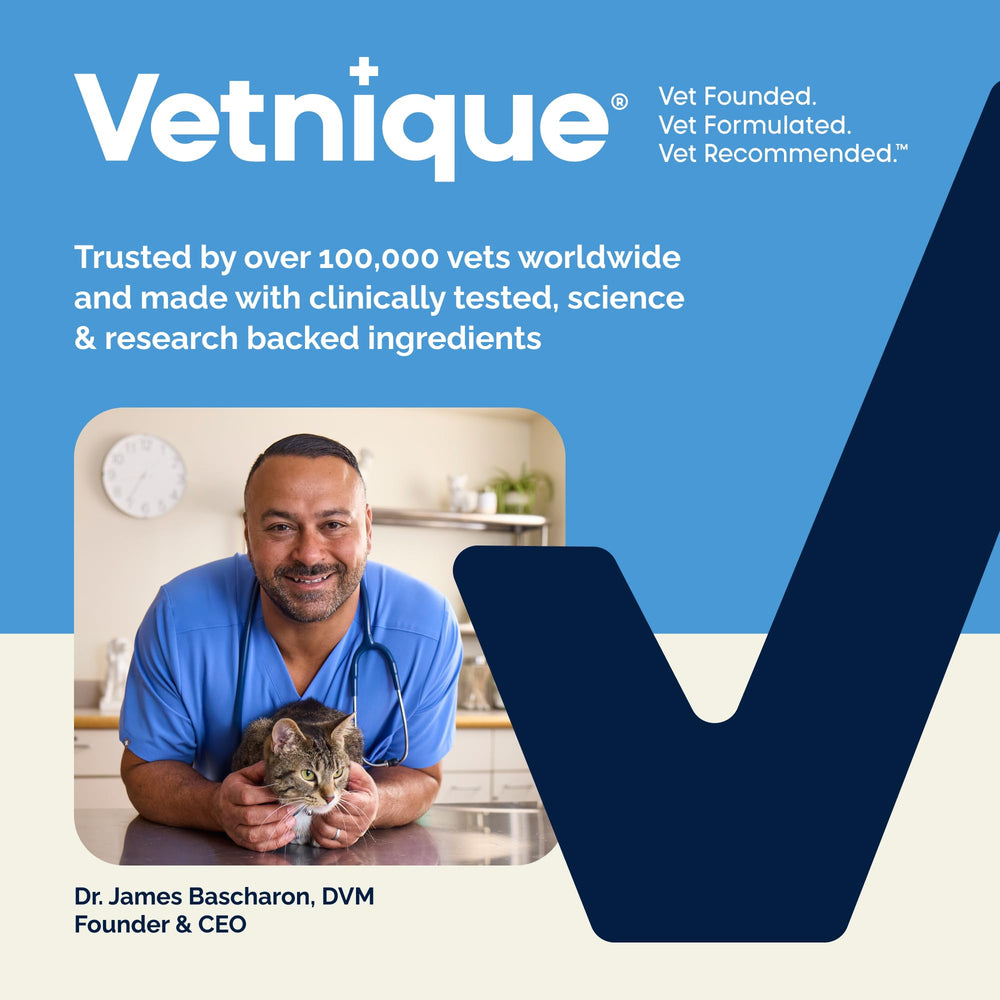 Vetnique Glandex supports digestive comfort after meals for cats.