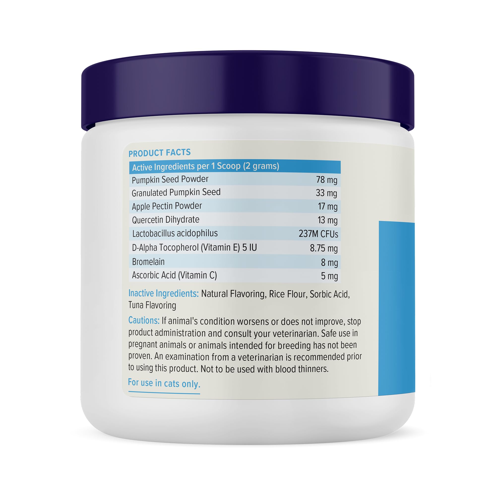 Vetnique Labs Made-in-USA label closeup highlights quality ingredients.