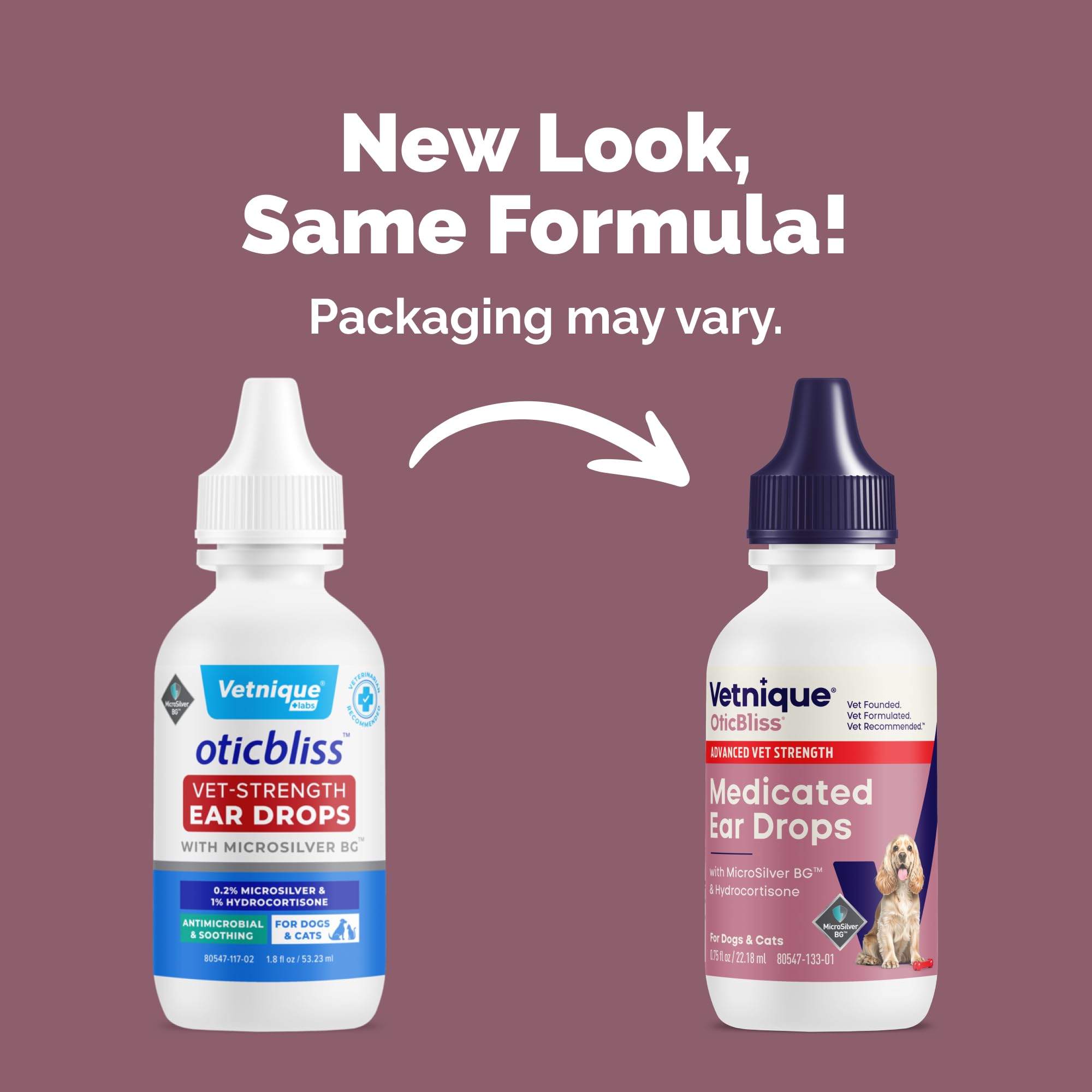 Vetnique Oticbliss bottle-pour demonstrates easy application for ear care.