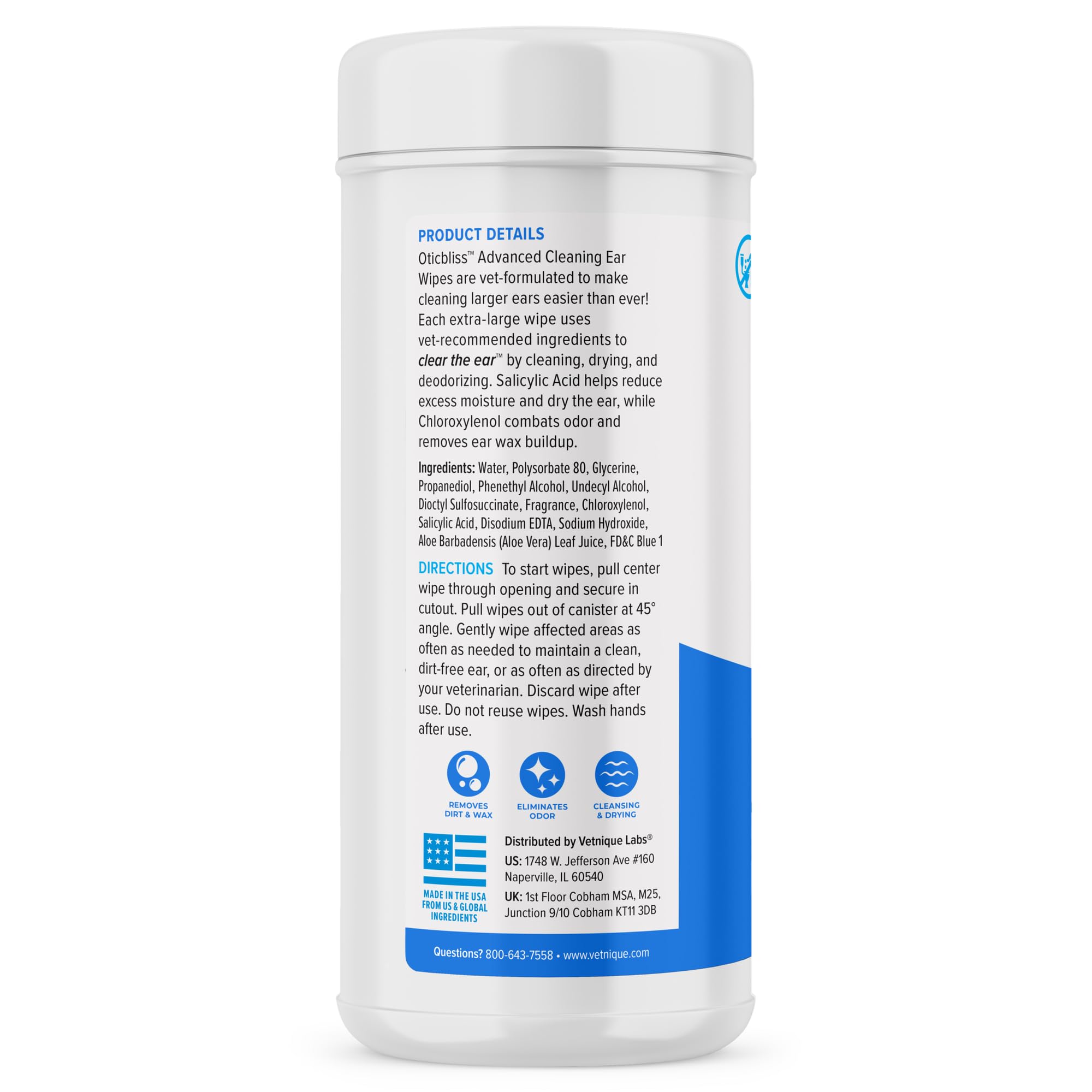 After-use view of Oticbliss on a dog's ear area for care routine