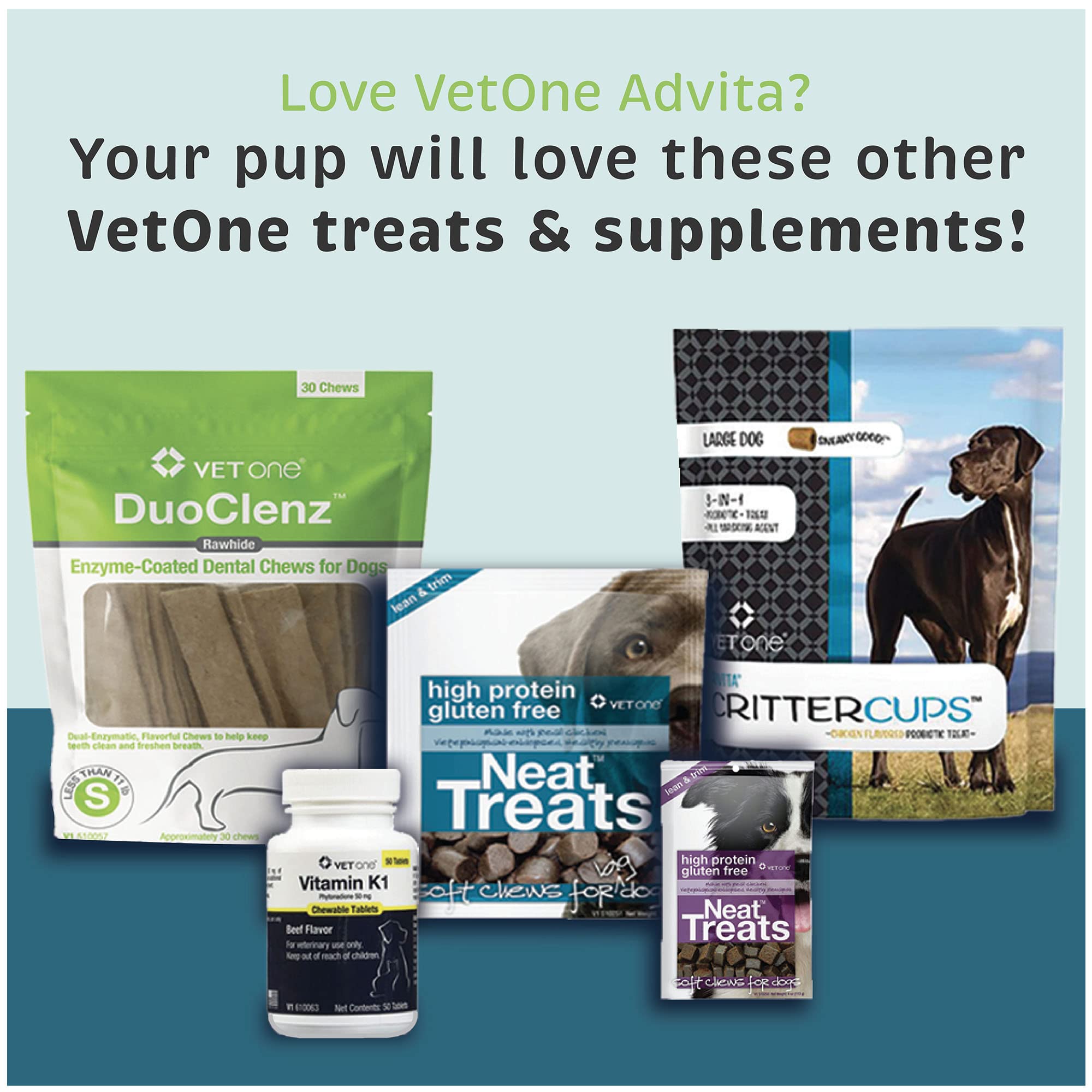 VetOne Advita ingredients label with cultures and inulin for gut support