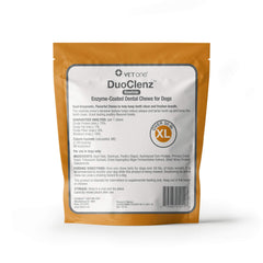 Vet One DuoClenz rawhide chews closeup highlights textured surface for teeth cleaning.