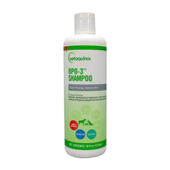Vetoquinol BPO-3 Shampoo bottle pour kickstarts a deep clean for coats