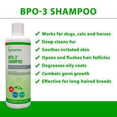 Vetoquinol BPO-3 Shampoo lather-suds demonstrates rich cleansing for oily coats