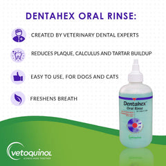 Vetoquinol Dentahex rinse spout enables easy application for dogs and cats