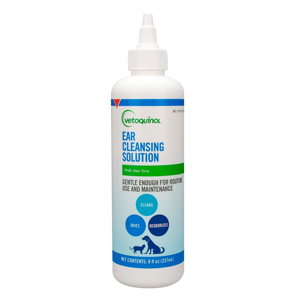 Vetoquinol ear-cleansing-solution bottle gentle deodorizing for dogs and cats