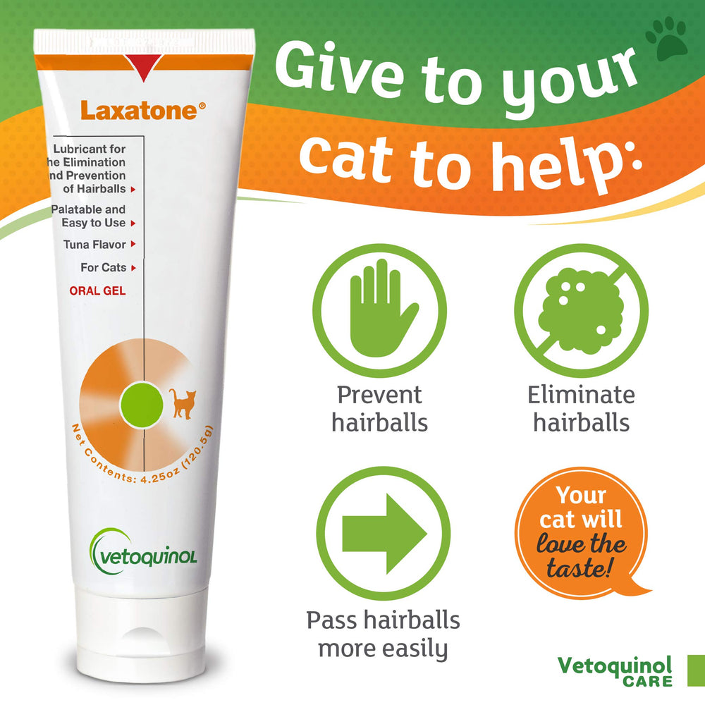 Vetoquinol Laxatone bottle being poured for easy use