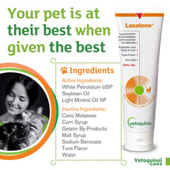 Vetoquinol Laxatone on a cat's nose for daily hairball lubrication