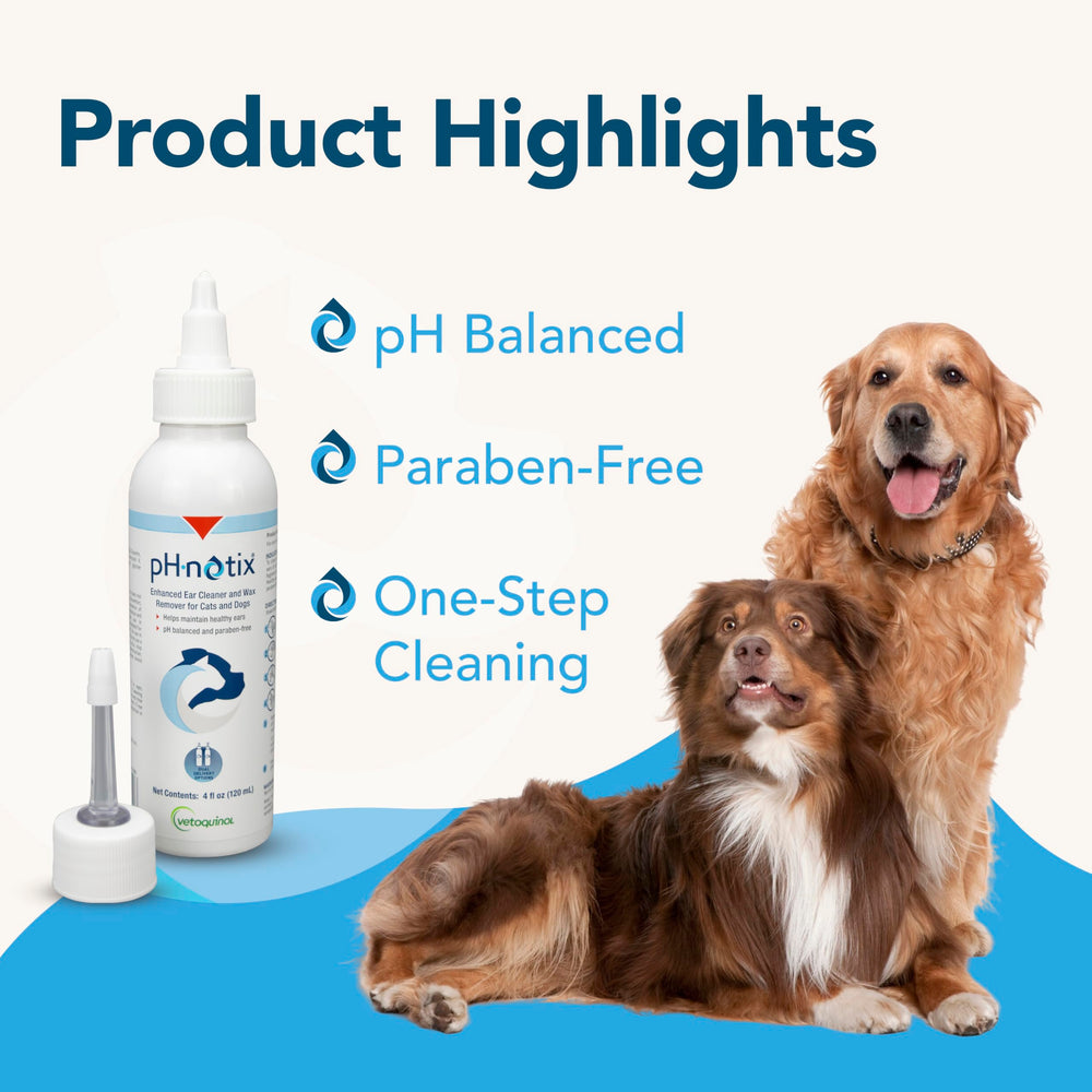 Vetoquinol pH•notix applying ear cleaner for ear care routine
