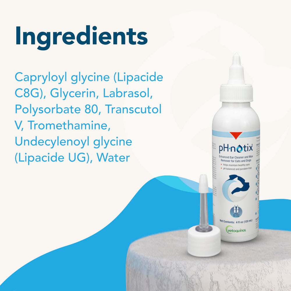 Vetoquinol pH•notix gentle formula label on bottle