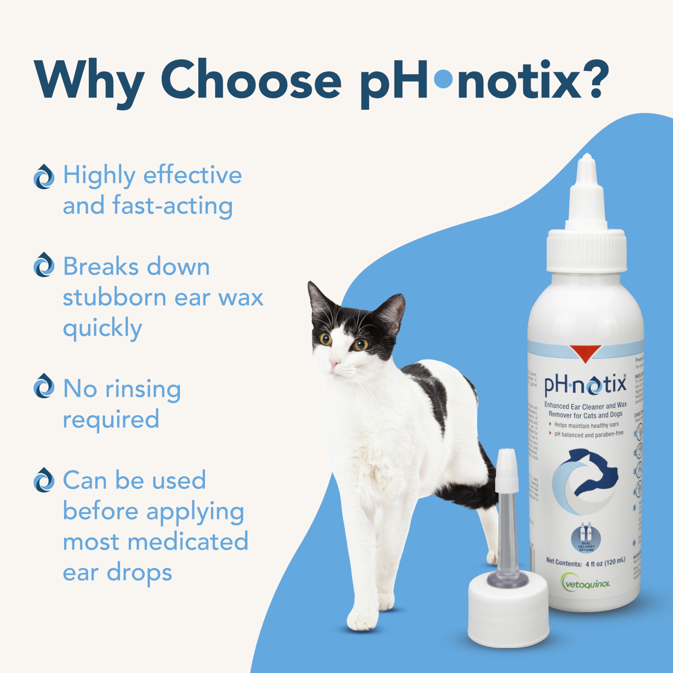 Vetoquinol pH•notix packaging box highlighting balanced formula