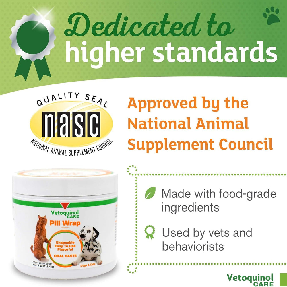 Vetoquinol Pill Wrap packaging box displays convenient masking solution.