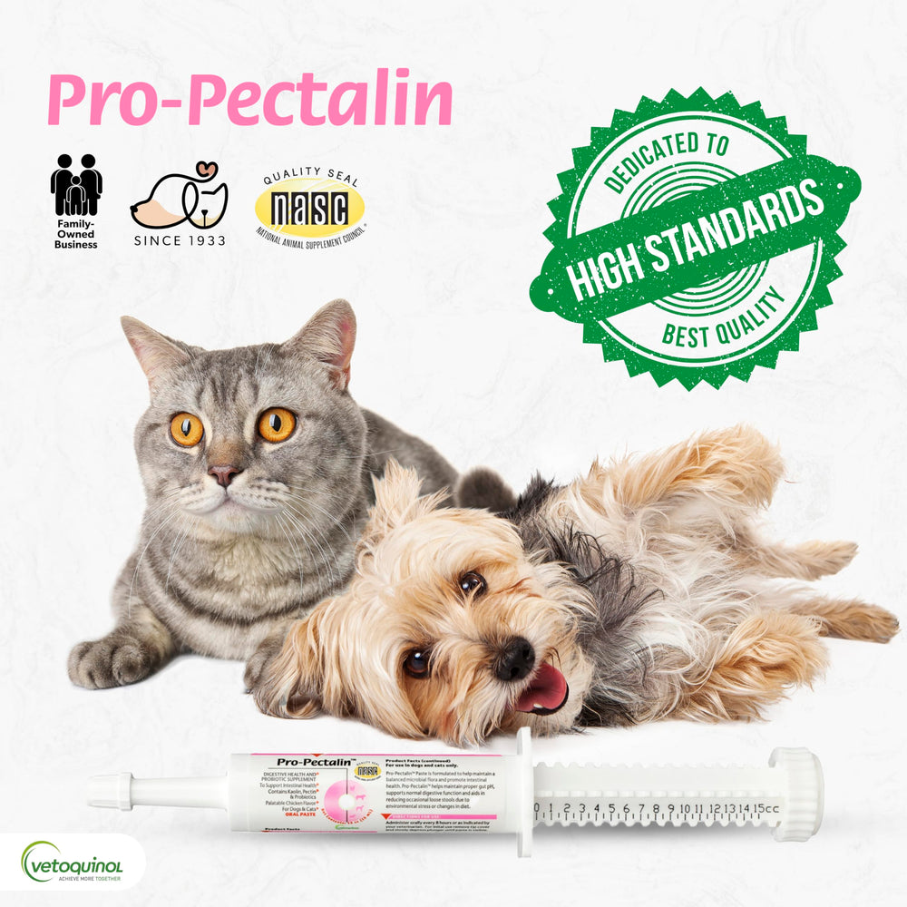 Vetoquinol Pro-Pectalin mixing-in-food instruction image supports easy feeding.