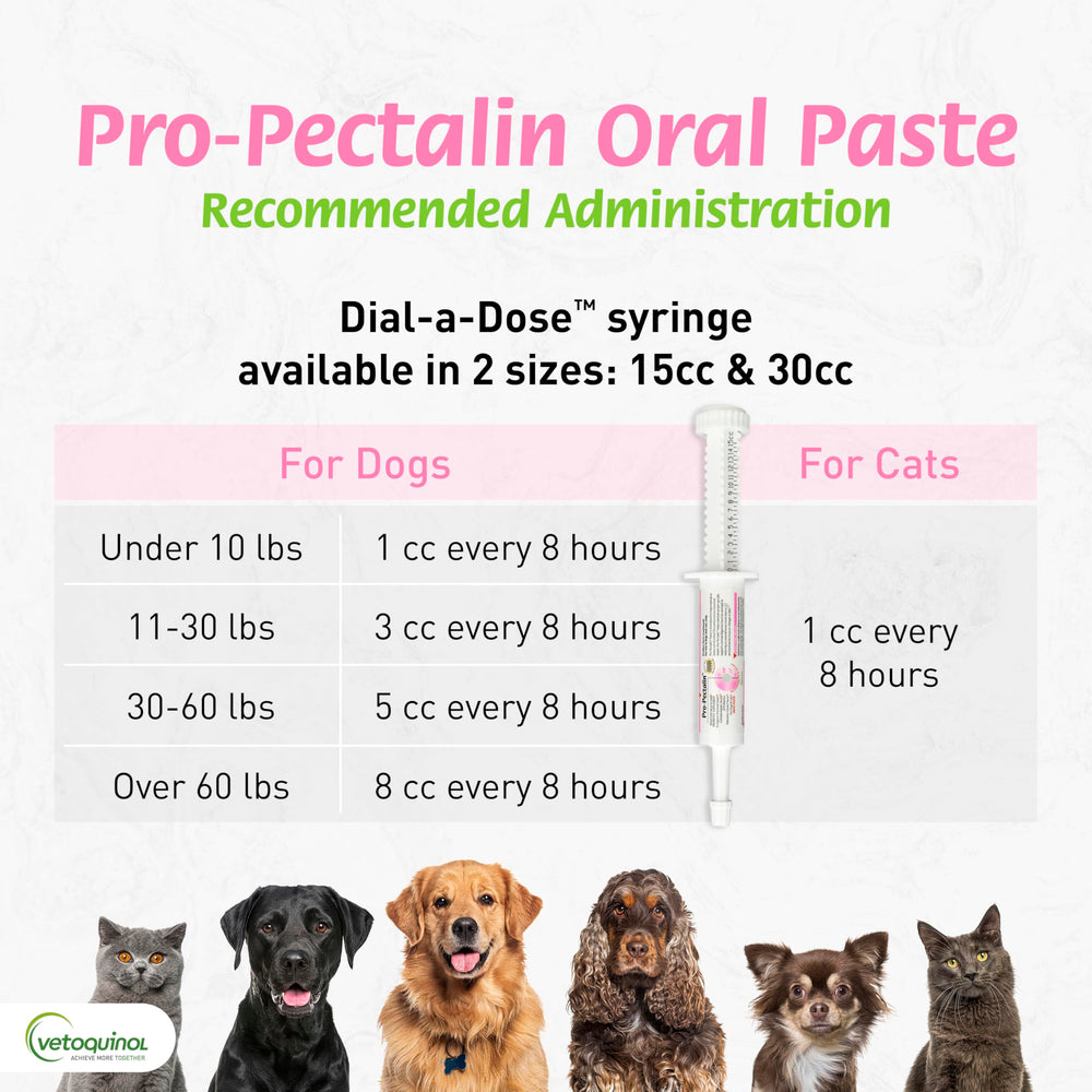 Kaolin and pectin ingredients support stool firmness in pets.