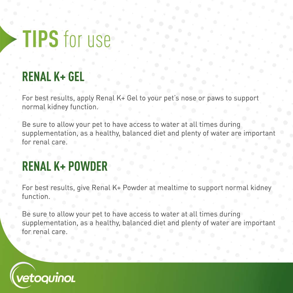 Vetoquinol Renal K+ maple-gel presentation hints at palatability for picky pets