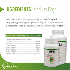 Vetoquinol omega; aceite de pescado salvaje Atlántico para perros