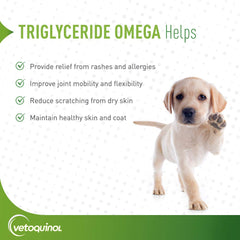 Vetoquinol omega para perros; apoyo a piel y pelaje saludables