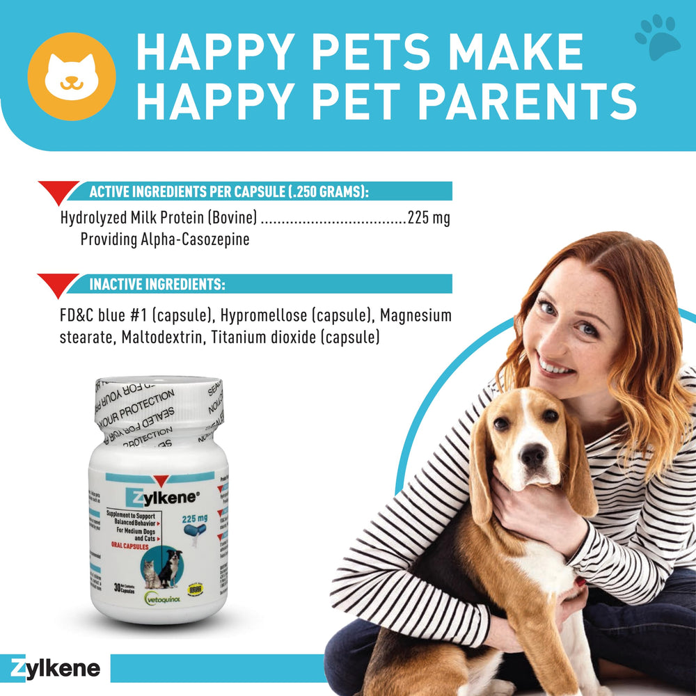 Vetoquinol Zylkene capsule open over food supports easy administration.
