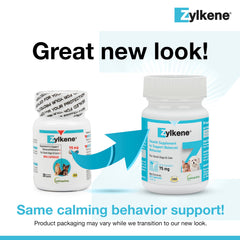 Vetoquinol Zylkene dog food mix image showing easy addition to meals for calm support.