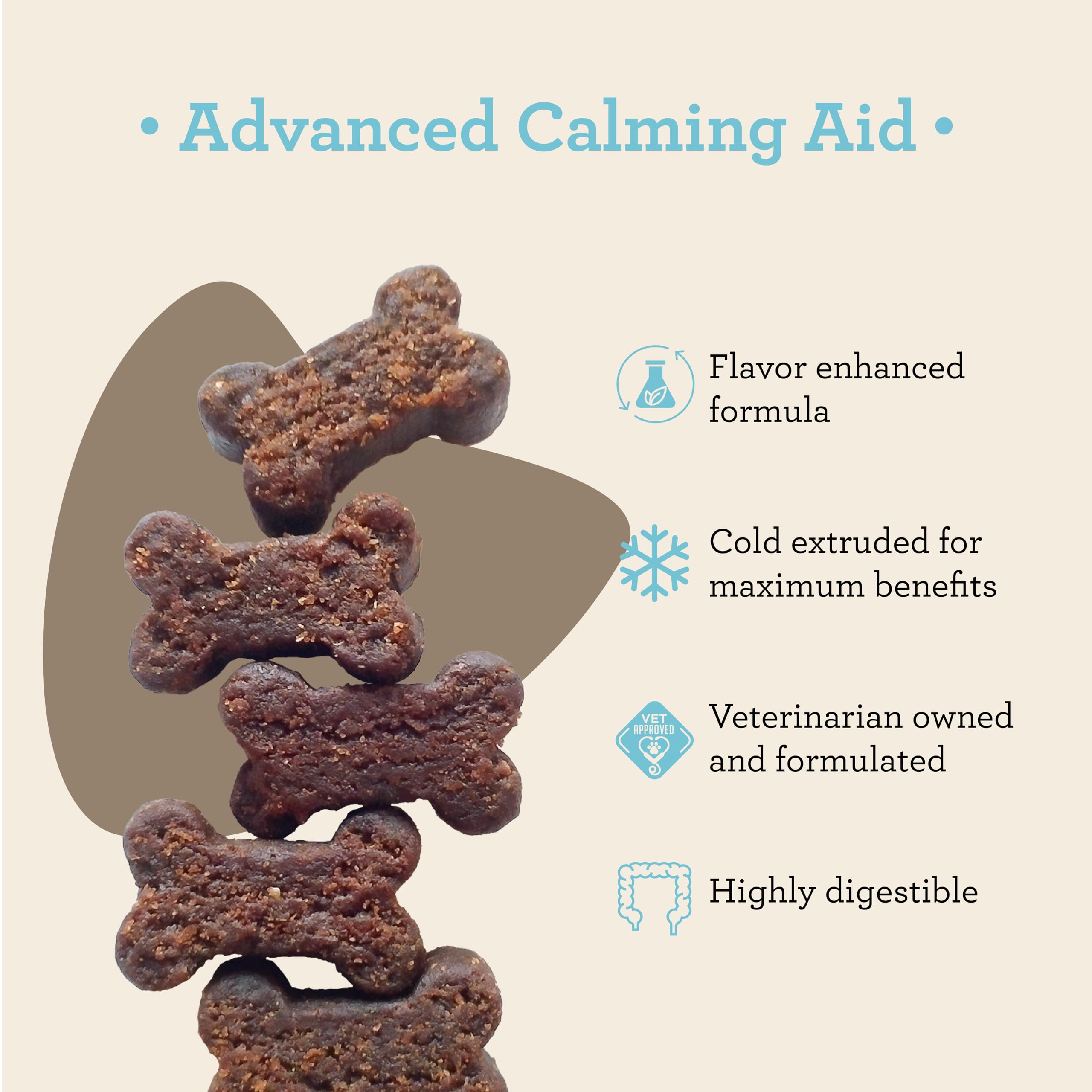 VetPro Complete calming chews tin pack provides easy, portable stress support for dogs.