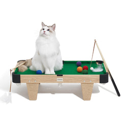 VETRESKA 4 in 1 cat toy mini pool table with billiard balls boosts interactive play and focus