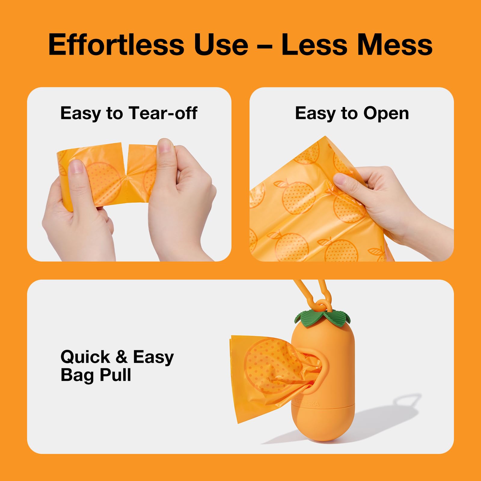 VETRESKA compact dispenser design fits in pockets or car cup holders.