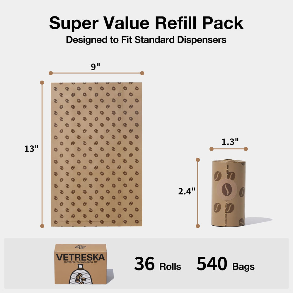 VETRESKA leak-proof thick bags protect hands when picking up waste