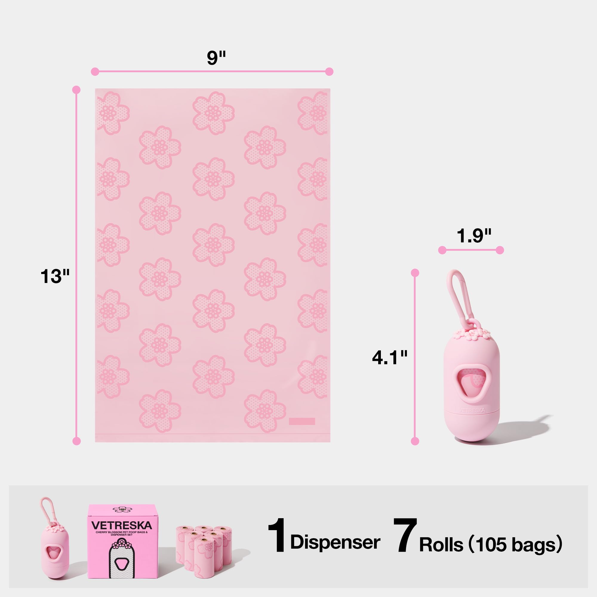 VETRESKA leak-proof extra-thick bags prevent leaks during outdoor use.