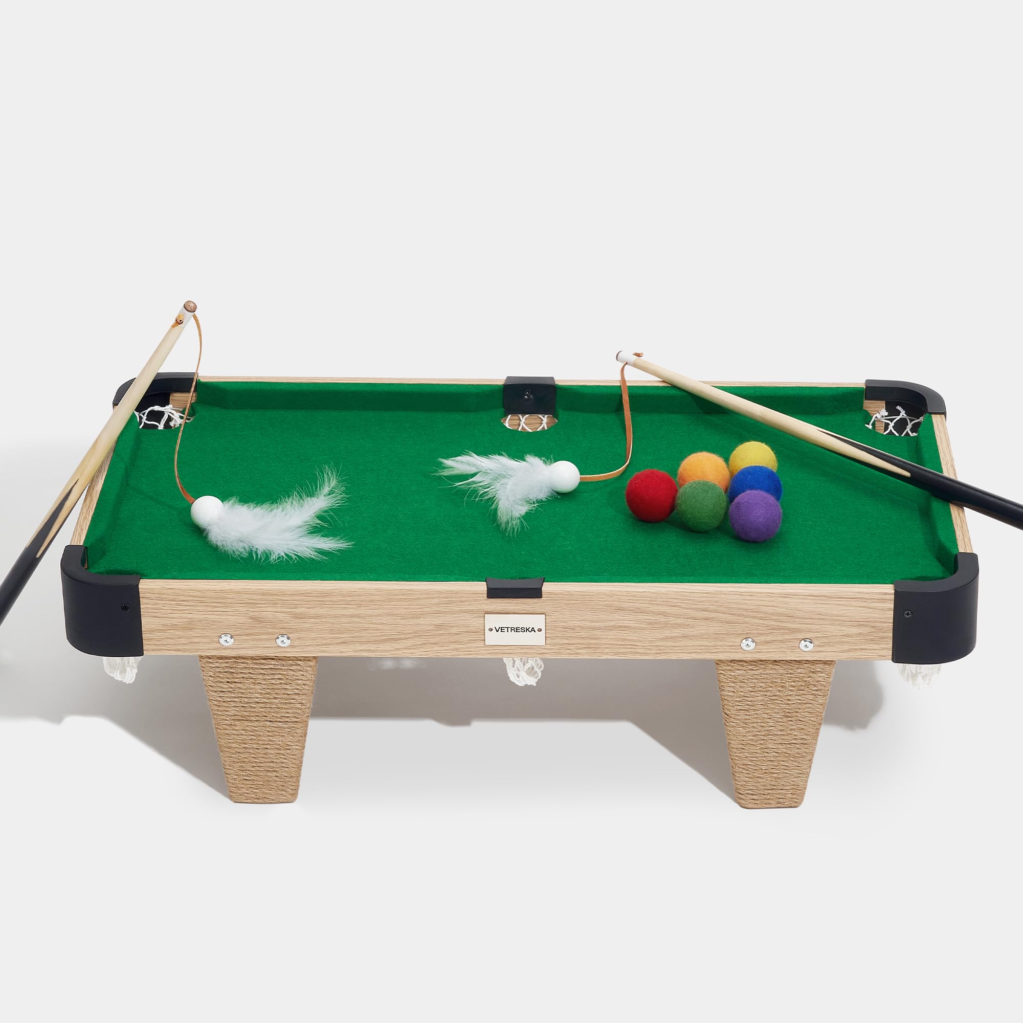 VETRESKA mini pool table setup supports safe indoor play with softly rounded corners