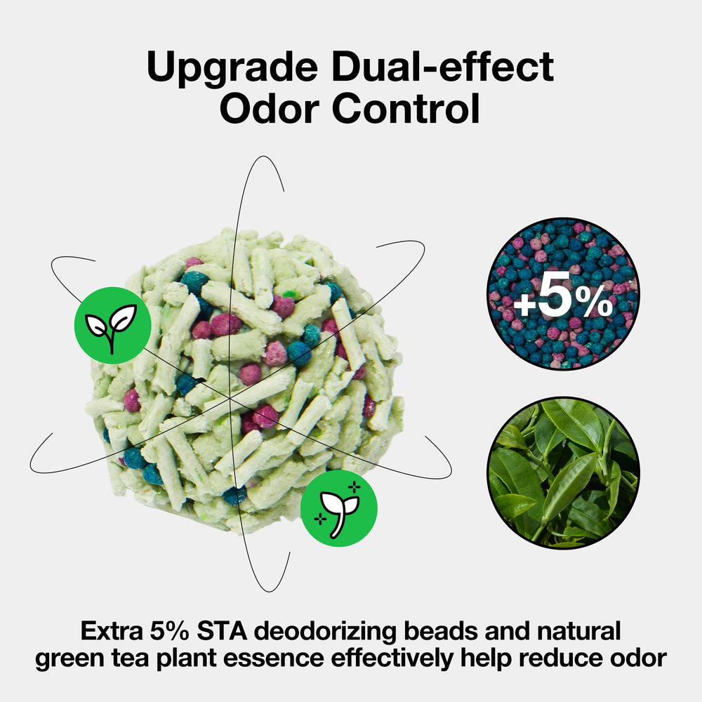 VETRESKA Tofu Cat Litter offers dust-free performance for cleaner air around the box.