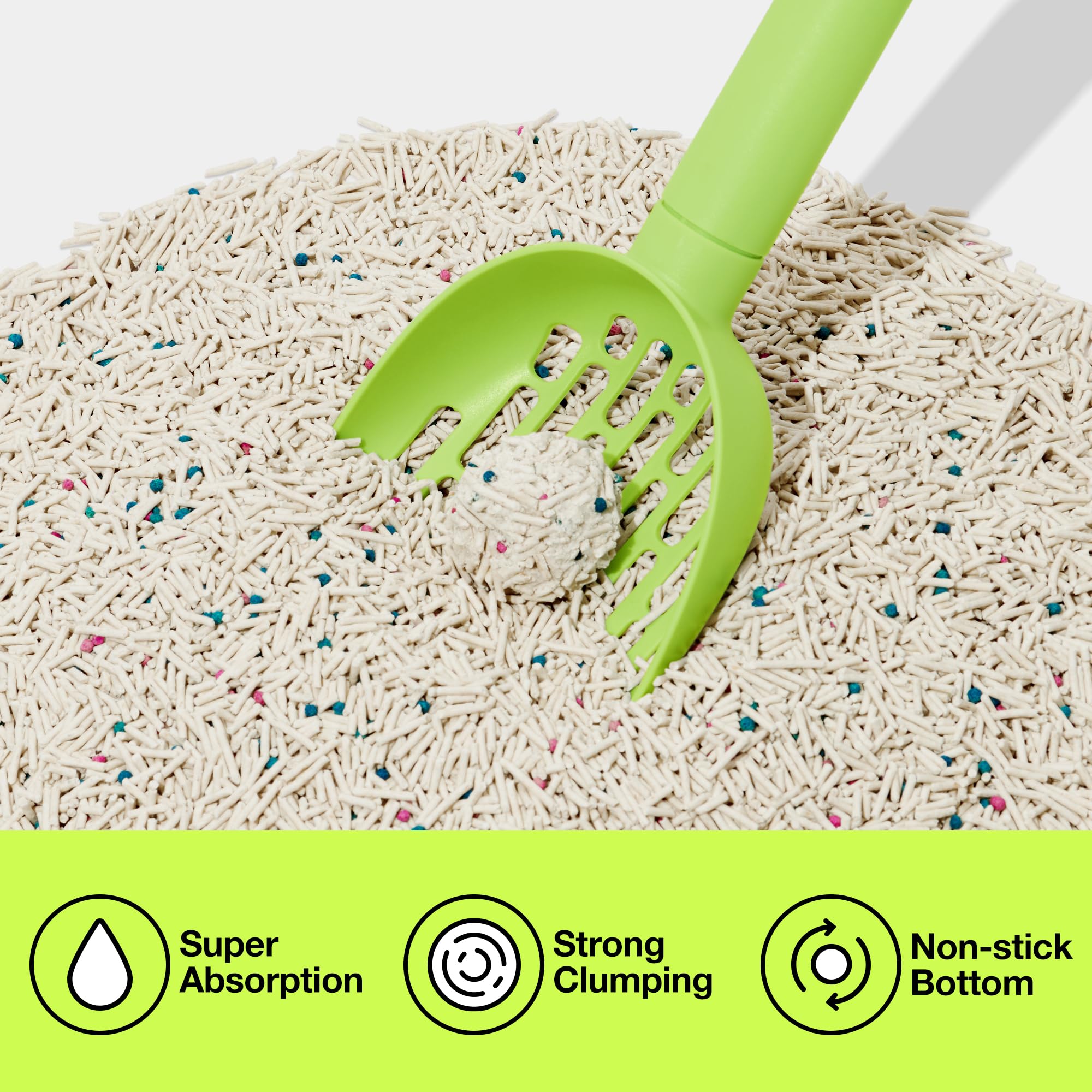 VETRESKA Tofu Cat Litter dust-free formula minimizes airborne dust during cleaning.