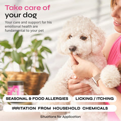 Vetrica dog allergy relief chews being offered as a tasty treat for skin health.