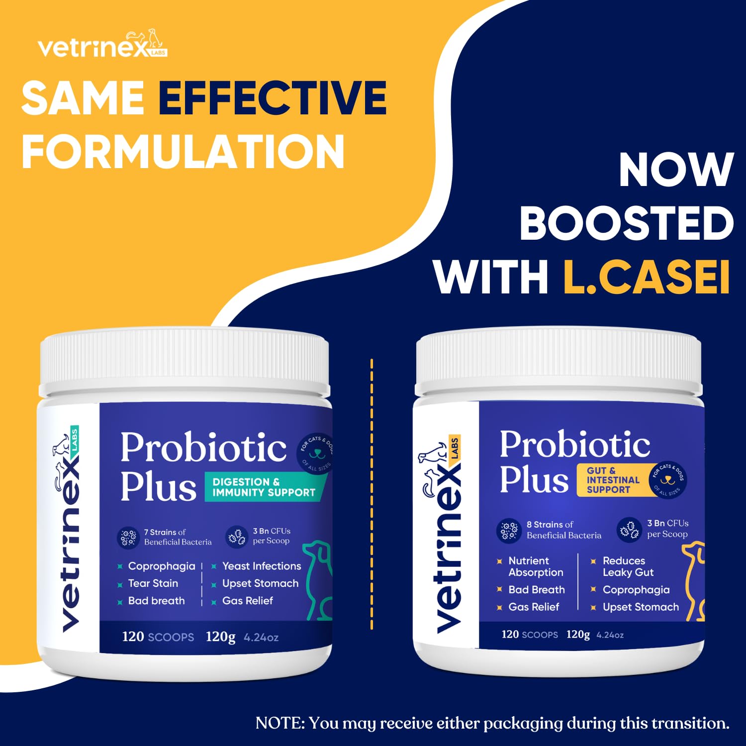 Vetrinex Labs Coprophagia Deterrent powder sprinkled into dog food for easy mixing.