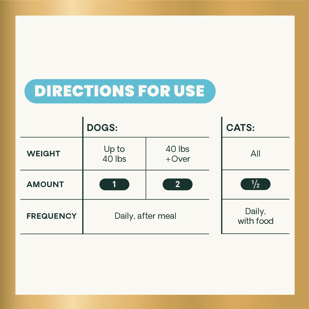 VetriScience daily-use capsules in routine setup for pet care.