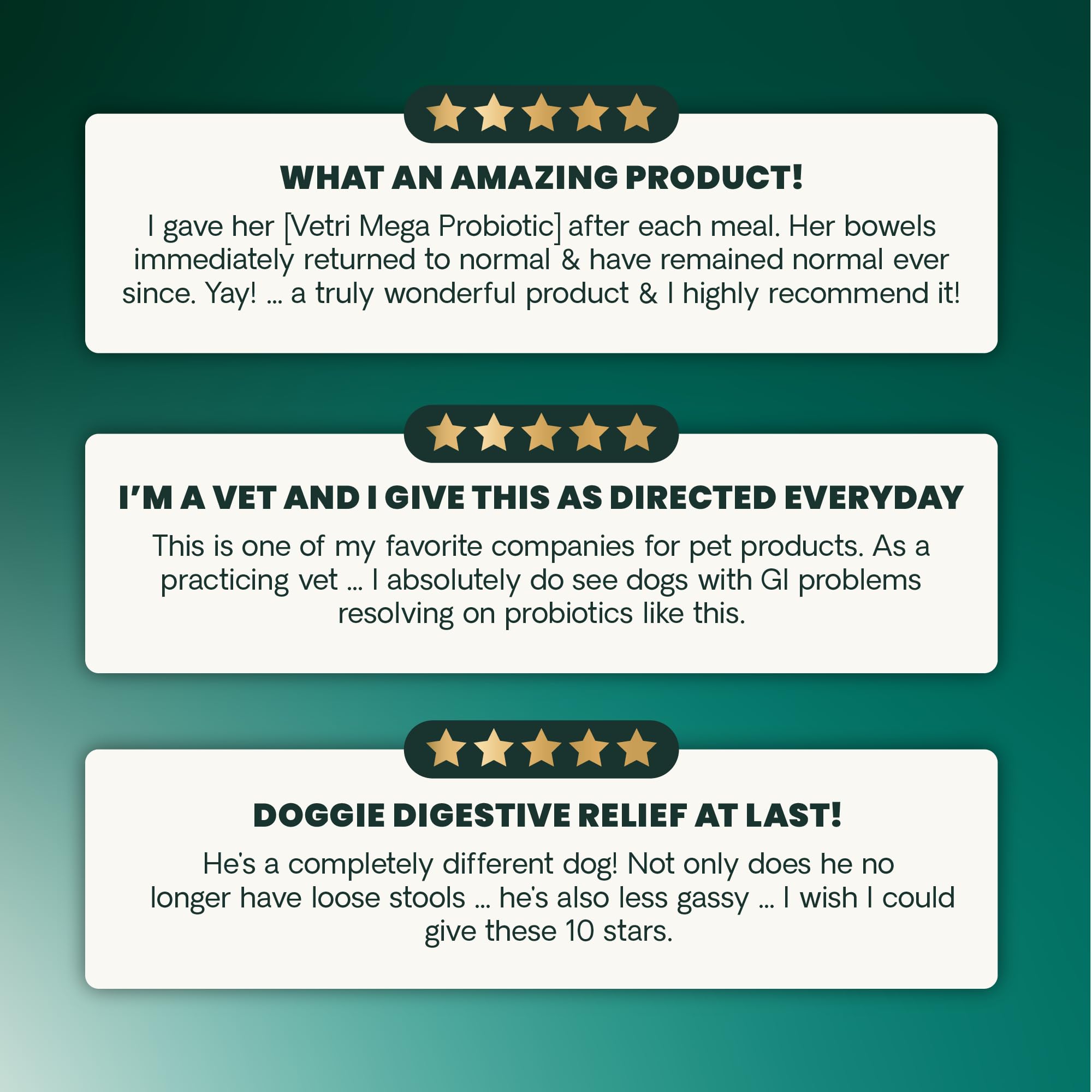 VetriScience immune support potential alongside digestive benefits in visuals.