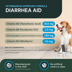 VetriScience Quick Action Diarrhea Aid Paste packaging on shelf