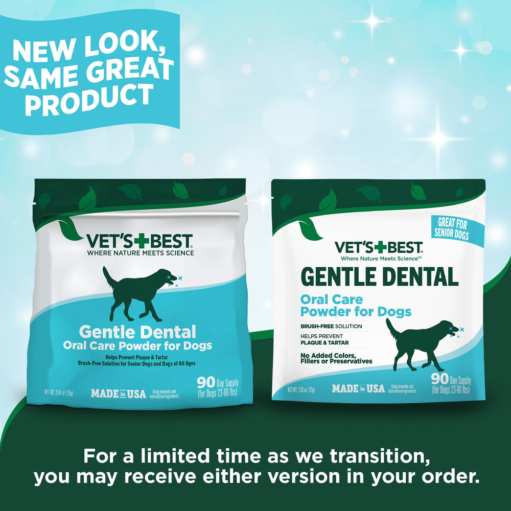 Vet’s Best breath-freshening powder for dogs supports clean mouth after meals