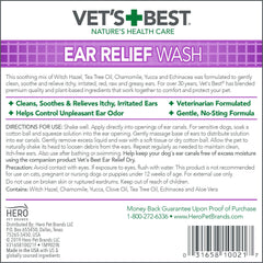 Vet's Best Ear Relief Wash packaging front showing product details