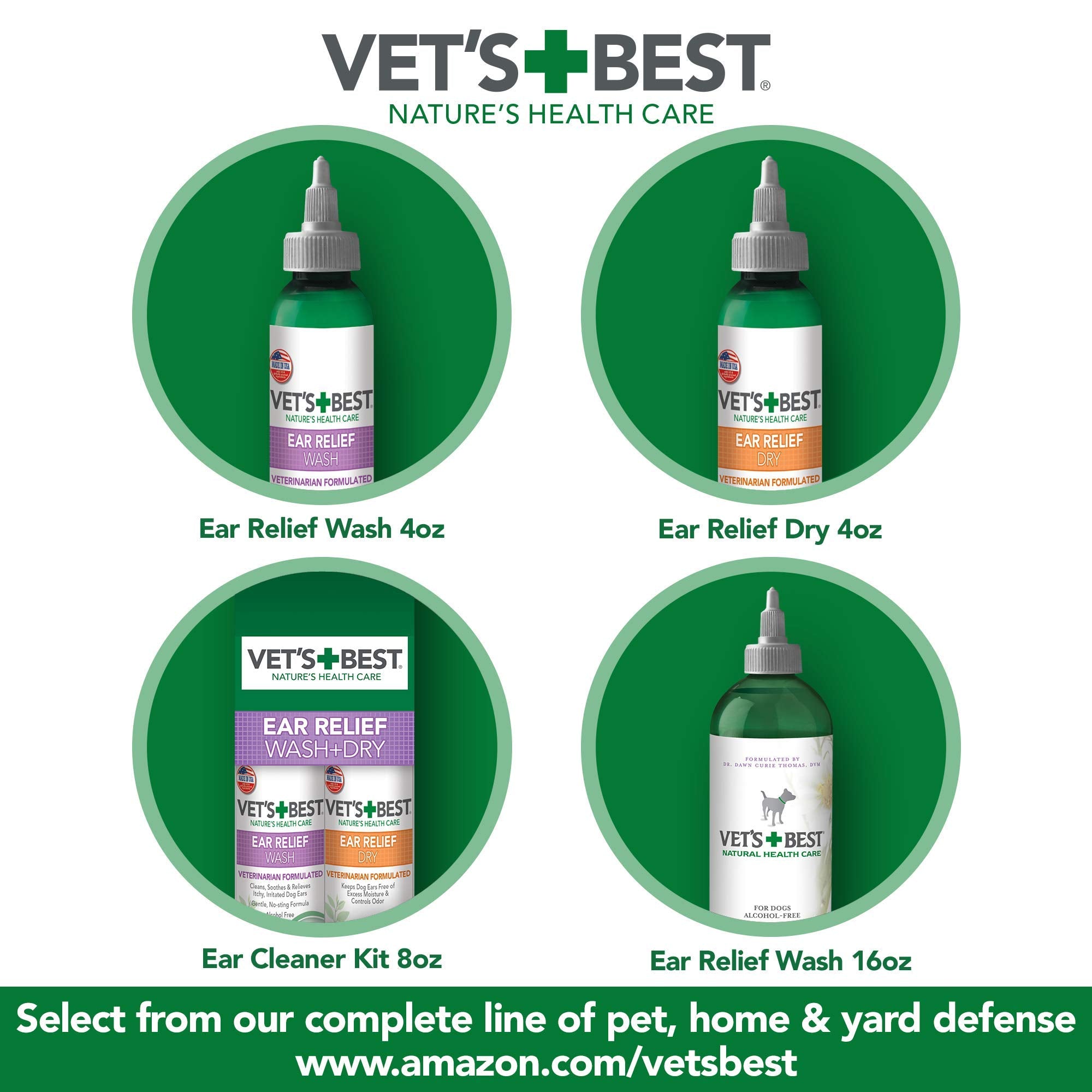 Vet's Best Ear Relief Wash proudly made in the USA