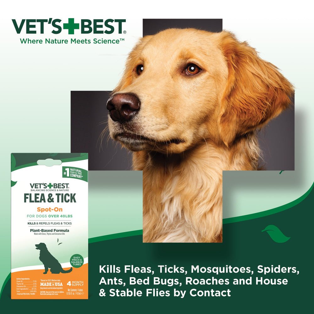 Vets Best packaging features plant-based ingredients and safety information