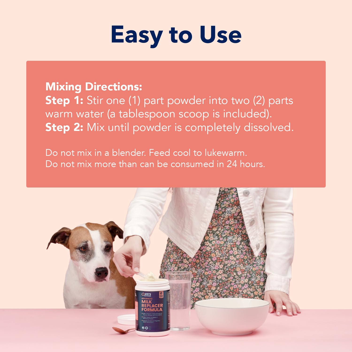 Vets Preferred Colostrum-enriched formula supports immune function and digestion.