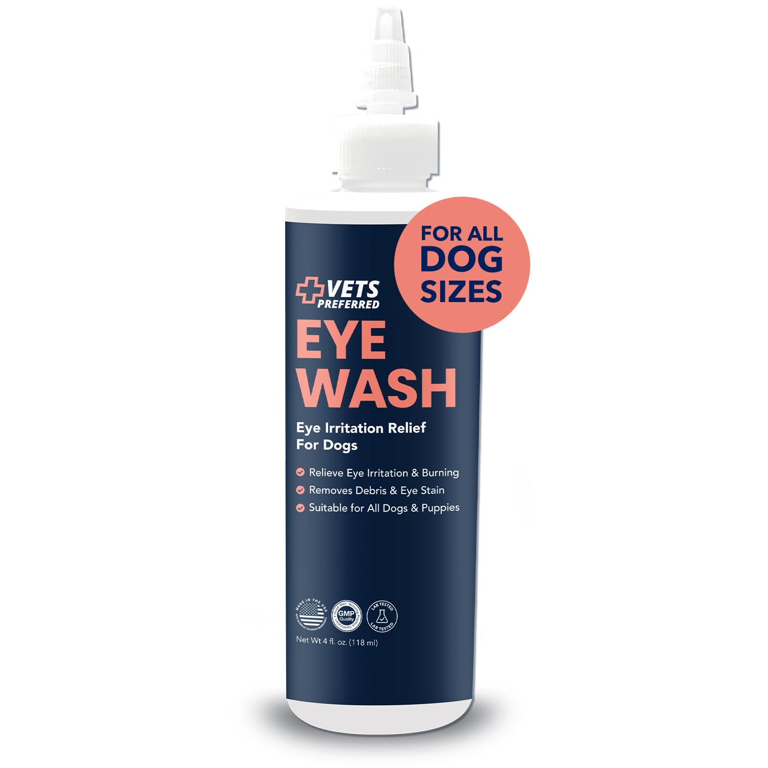 Vets Preferred Eye Cleaner supports daily eye care.