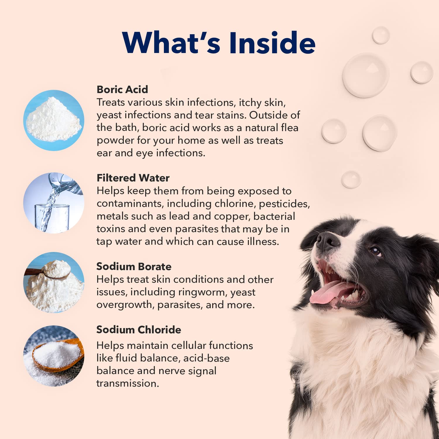 Vets Preferred Eye Cleaner tear stain remover reduces crust around eyes.