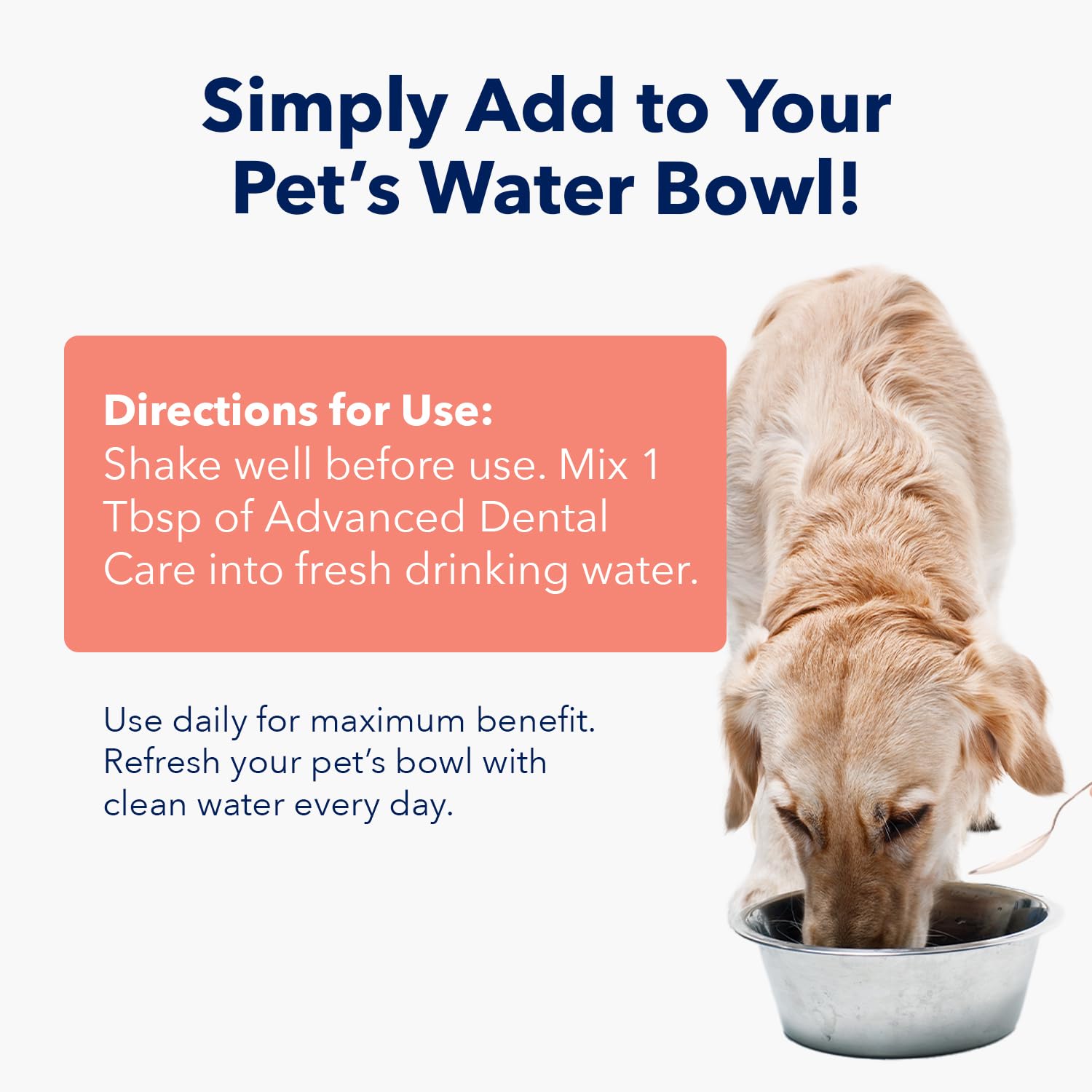 Vets Preferred mint-flavor mouthwash bottle for gum health support.