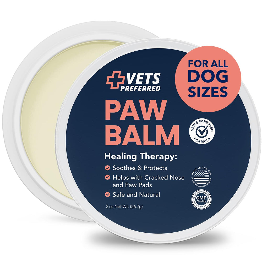 Vets Preferred Paw Balm 2oz jar ready for daily use during seasons