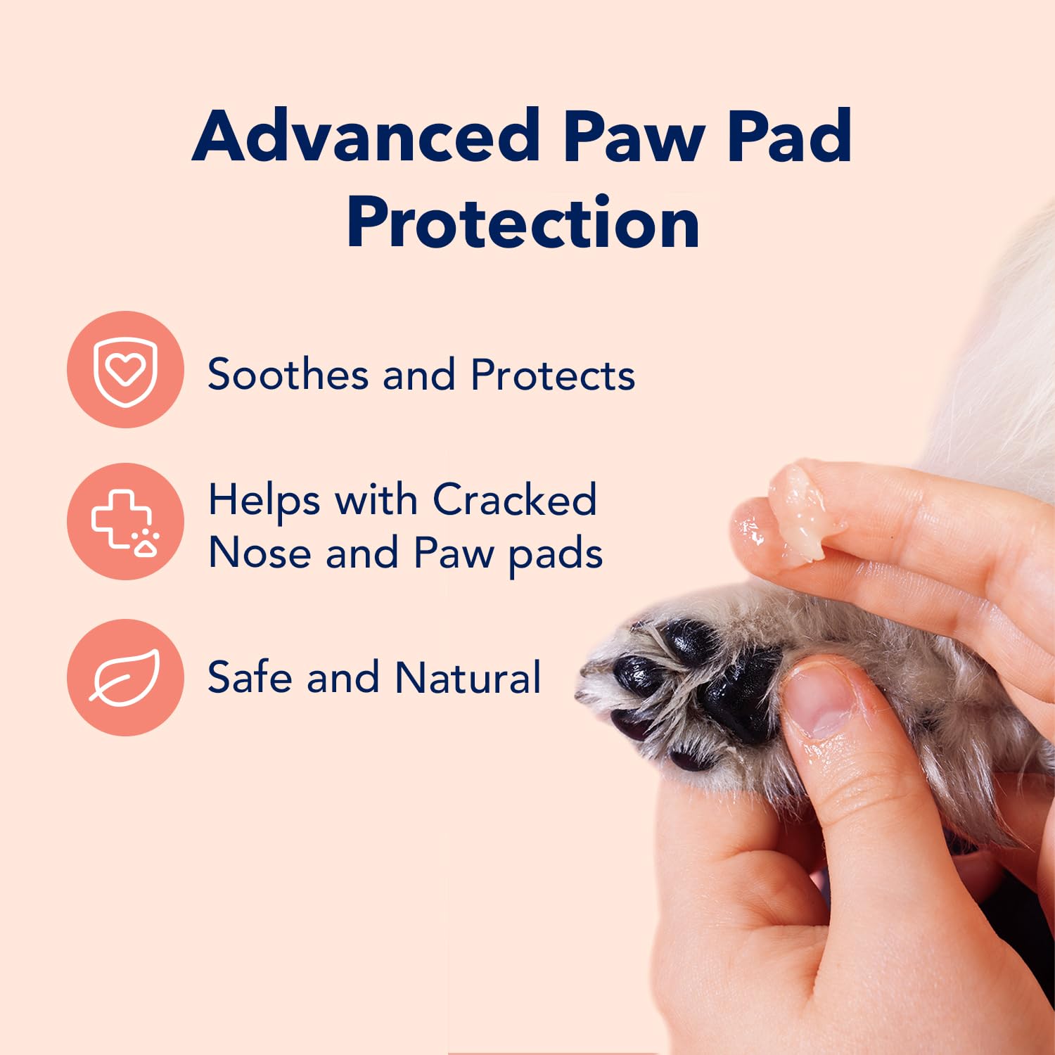 Vets Preferred Paw Balm apply paw demonstrates quick, easy use