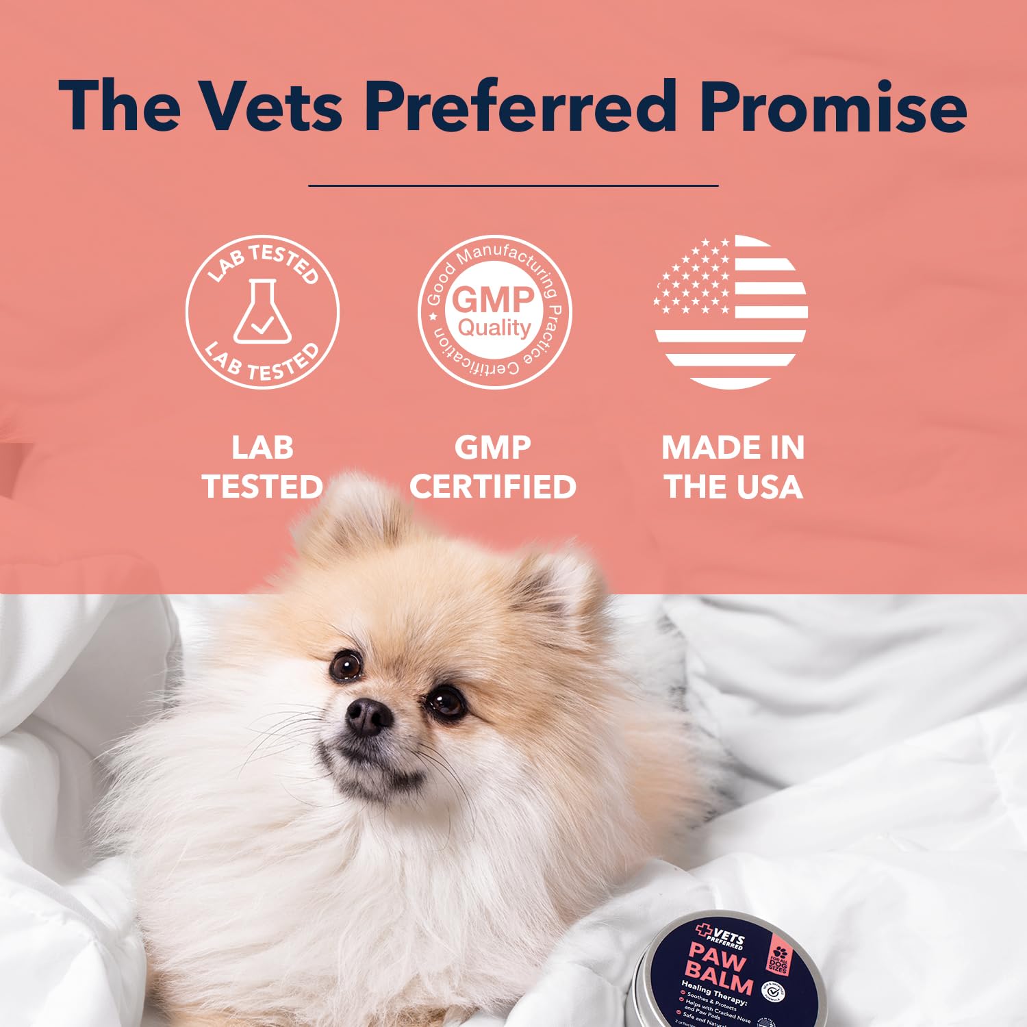 Vets Preferred Paw Balm safe lick-friendly formula for puppies and dogs