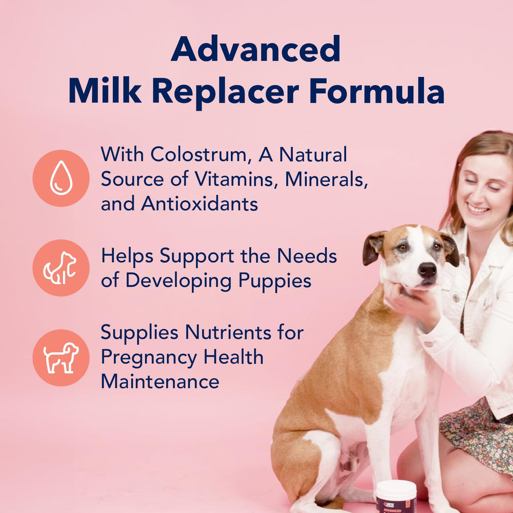 Vets Preferred Puppy Milk Replacer powder mixing creates a smooth, palatable feed.